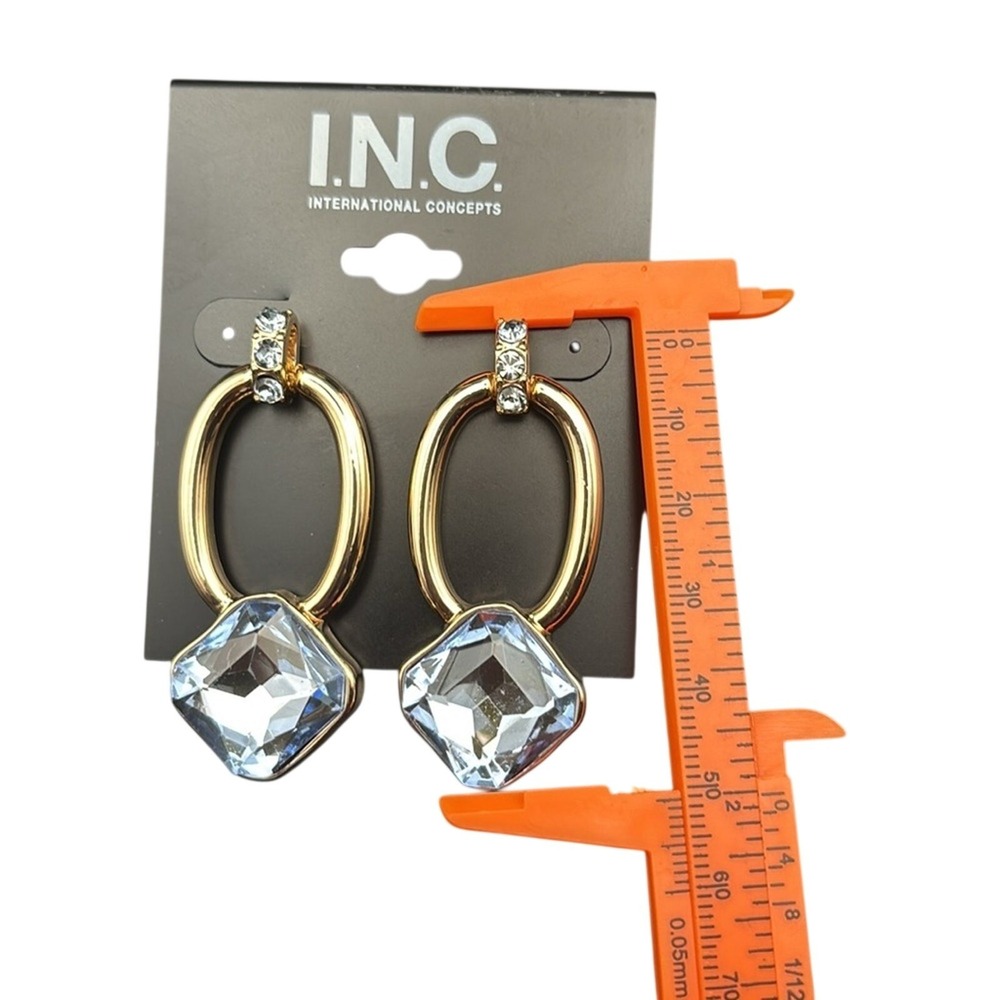 INC Gold Dangle Earrings Lot 2 Pearl Drop Womens NWT - Picture 4 of 6